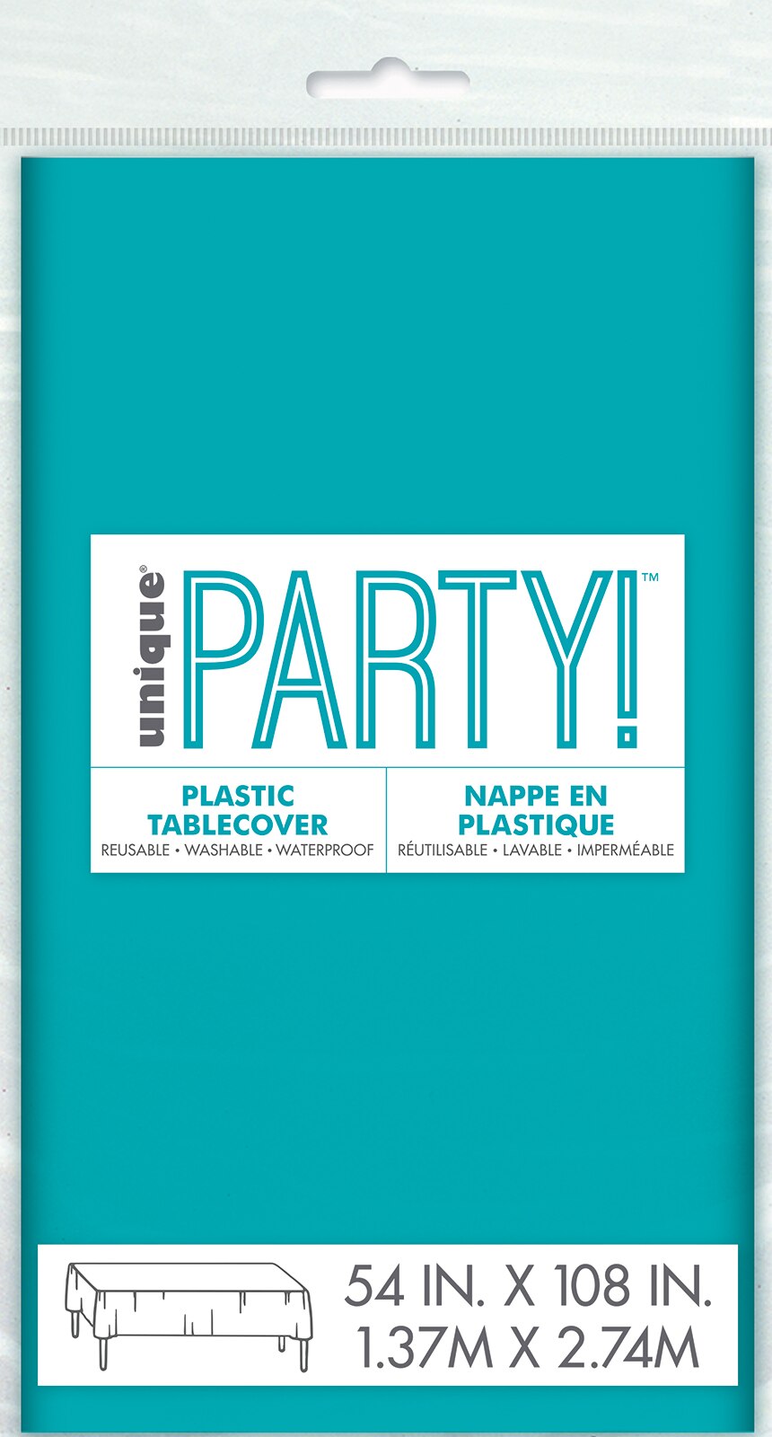 Creative Converting Teal Lagoon Plastic Table Cover – 54 X 108 Inches, Perfect For Parties & Events - View #10