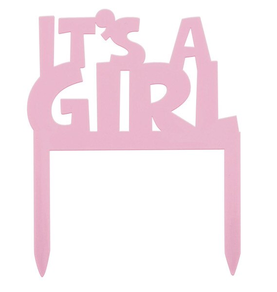 IT'S A GIRL CAKE TOPPER